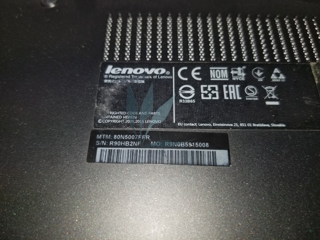 Plasturgie fond de caisse  pour Lenovo Yoga  500-14IHW